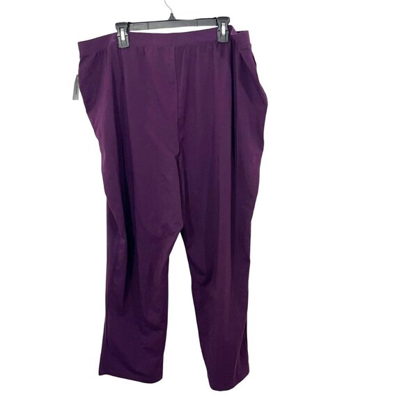 NEW Catherines Suprema Collection Purple Pull On Pants - Size 2XWP - Picture 2 of 8